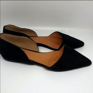 Halogen Maisy Black D 'Orsay Pointy Toe Flat